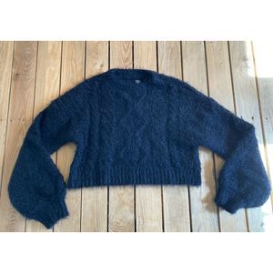 Urban outfitters Cropped Fuzzy Sweater